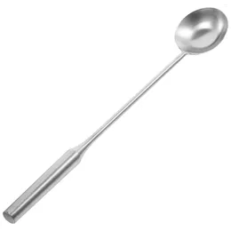 Spoons Long Handle Soup Ladle Stainless Steel Canteen Scoop Multipurpose Home Kitchen Large Accessory