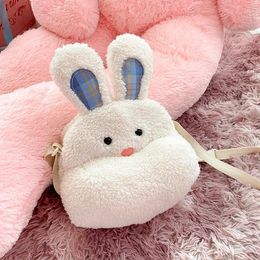 Shoulder Bags Cute Plush Small Women Bag 2024 Winter Fluffy Fur Cartoon Female Messenger Soft Girl Crossbody Phone