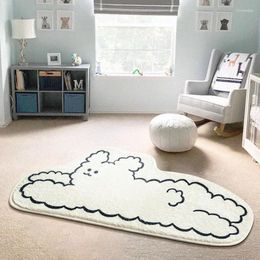 Carpets Bedroom Children Room Bedside Cartoon Modelling Carpet Shaped Household Imitation Cashmere Floor Mat Blanket