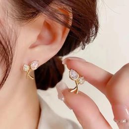 Stud Earrings 925 Silver Needle Light Luxury Fashion Rhinestone Temperament Net Red Pearl Korean Geometric Vintage