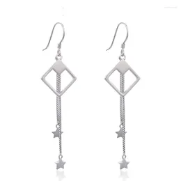 Dangle Earrings Square Star Drop From The Silver Style Good Ethnic Jewerly For Women 2024 Gift In 925 Sterling