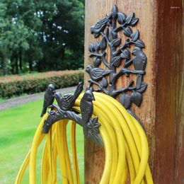 Garden Decorations Hose Wall Holds Pipe Birds Decorative Mounted Holder Heavy Cast Iron Butler Water Duty &