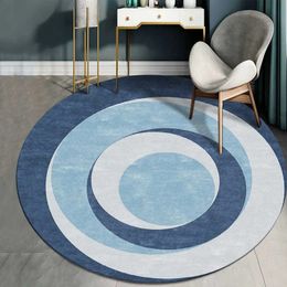 Large Area Living Room Round Rugs Home Bedroom Decor Bedside Carpet Simple Decoration Rug Study Cloakroom Carpets Washable 240329