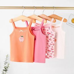 Summer Tank Tops For Girls Cotton Children Undershirts Multiple Styles Boys Underwear Teen Bra Kids Camisole Vests 10 12Y 240329