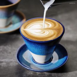 Mugs Ceramic Tea Cups Creative Coffee Kiln Transformation Wire Drawing Cup Teacups Home Decor Drinkware