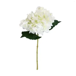 Decorative Flowers 47cm Artificial Hydrangeas Plastic Fake Flower Cuttings For Bridal Holding Wedding Party El Office Home Decoration