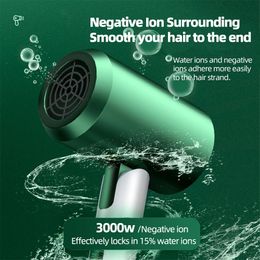 Hair Dryer Styler Professional Grade Ionic 3 Wind Speeds Collapsible 240325