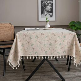 Table Cloth Nordic Styel Tablecloth Cotton Linen Dining Room Tassel Wedding Party Square Cover Kitchen Decor