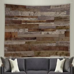 Tapestries Wood Plank Texture Pattern Tapestry Big Art Wall Hanging Beach Towel Polyester Fiber Thin Blanket Yoga