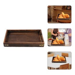 Plates Vintage Halloween Decor Distressed Solid Wood Pallet Home Supplies Plate Fruit Wooden Tea Cup Tray