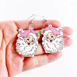 Dangle Earrings Santa Claus Candy House Love Acrylic Drop For Women Jewellery Flat Back Charms Accessories Christmas Day Gifts