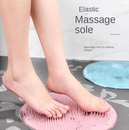 Bath Mats Silicone Shower Back Brush Massager Foot Dead Skin Anti Skid Pad Room Mat Set Silicon Scrubber
