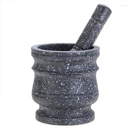 Baking Moulds Granite Pattern Pestle Set Stone Spice Grinder Solid Cooking