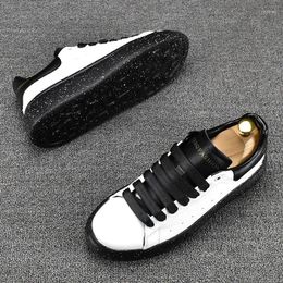 Casual Shoes Fashion Men Sneakers Comfort Breathable Anti-Odor PU Vamp Little White Autumn Spring Fit Light Male Loafers Y68