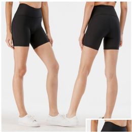 Yoga Outfit Align Lu-07 Seamless Sports Short Summer High Waist Tight Gym Leggings Squat Proof Tummy Control Workout Running Shorts Dr Dhnpt