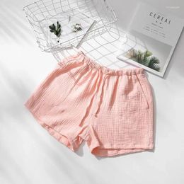 Women's Sleepwear Summer Couple Cotton Cosy Gauze Pyjama Pants Men And Women Sleep Shorts Sleeping Pyjamas Fashion Bottoms Wear