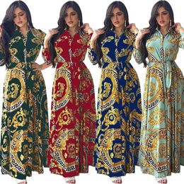 AB130 Europe, America, Cross border Middle East, Amazon Independent Station, Hot Selling Foreign Trade, Large Display Women's Printed Shirts and Dresses