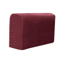 Chair Covers 2pcs Universal Elastic Sofa Armrest Cover Simple Side Towels Protective Cloth For Home Office (Claret)