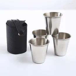 Wine Glasses 304 Stainless Steel Cup Set Outdoor Portable Small Travel Picnic Thickened 30ml