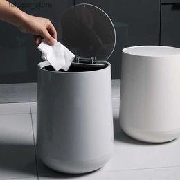 Waste Bins Trash Cans For The Kitchen Bathroom Wc Garbage ification Rubbish Bin Dustbin Bucket Press-Type Waste Bin Garbage Bucket L46