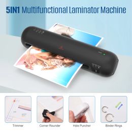 Laminator Desktop Laminator Machine Set A4 Size Hot and Cold Lamination 2 Roller System 9 inches Max Width for Home Office School Supplies