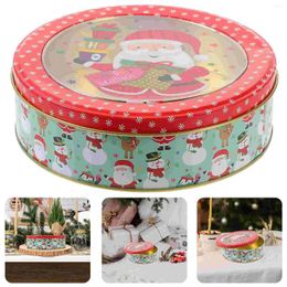 Storage Bottles Christmas Cookie Box Sweet Container Tinplate Containers Candy Holder Jar Supplies Wedding Favors