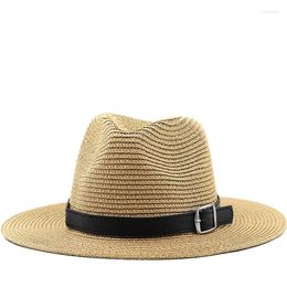 Berets Cowboy Hat Men's Ladies Gradient Jazz Straw Summer For Men Outdoor Fishing Sunscreen Shade Beach