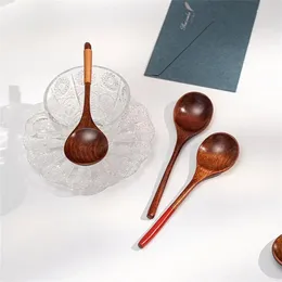 Spoons Wooden Spoon Bamboo Cooking Utensil Ice Cream Coffee Tea Soup Dinner Tableware Kitchen Teaspoon Catering Supplies