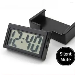 Table Clocks Simple Mini Clock Can Carry Creative Electronic Car Durable Self-Adhesive Bracket Quiet Desktop