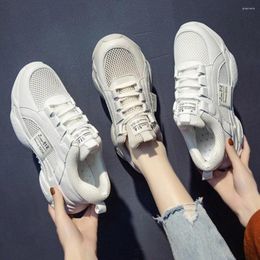 Fitness Shoes Platform Women Sneakers Fashion Korean Sport Comfortable Old Dad Woman Mesh Breathable Designers Female White Casual