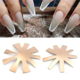1pcs Stainless Steel Nail Metal French Manicure Modelling Shaping Plates Crystal Varnish for Stamping Nail Trimmer Tools