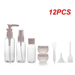 Storage Bottles 12PCS 10/30/50/100ml Plastic Shampoo Empty Transparent Pack Clamshell Water Bottle Clear Flip Top Containers