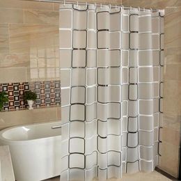 Shower Curtains Curtain Waterproof PEVA Material Thickened Anti-mildew Bathroom Partition With Hook