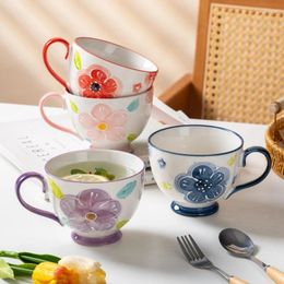 Mugs Japanese Office Breakfast Cup Hand-painted Ins Mug Ceramic Water Household Girl High Beauty Coffee