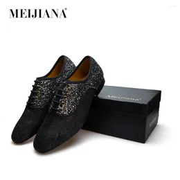 Casual Shoes Men High Quality Night Club Loafers Moccasins Slip On Men's Flats Fashion Bling Footwear Male Driving