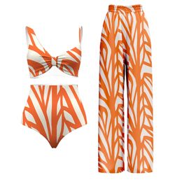 2024 New Fashion Designer Wholesale Womens Swimwear Sexy Womens piece Swimsuit Ruffle Beach Wear Women Wrap Skirt Cover Sexy Sarong Plage