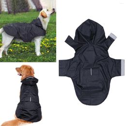 Dog Apparel Reflective Hooded Pet Raincoats Big Dogs Waterproof Clothes Raincoat Puppy Poncho(Black 4XL) Mouse
