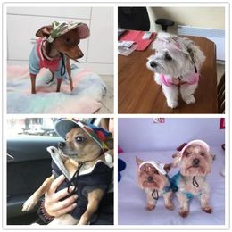 Dog Apparel Pet Fashion Hat Baseball Cap With Ear Holes Windproof Visor Hats Sports Canvas Sun For Puppy Outdoor