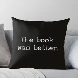 Pillow The Book Was Better Throw Christmas Plaid Sofa