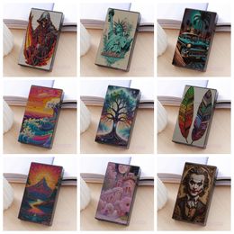 Pretty Plastic Colourful Pattern Tobacco Cigarette Case Portable Storage Cover Box Automatic Spring Protective Shell Smoking Holder Stash House Container DHL