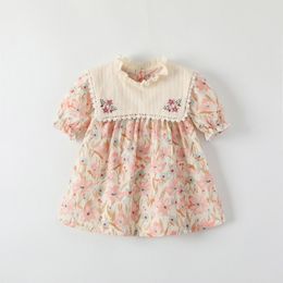 barn baby flickor klänning sommarkläder småbarn kläder baby barnflickor lila rosa sommarklänning w6sb#