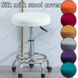 Chair Covers Bar Stool Cover Waterproof Round Dining Protector Seat Slipcover For Home Wedding Banquet Elastic Thickened