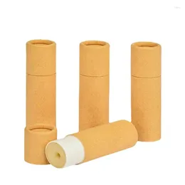 Gift Wrap 5pcs Lip Kraft Paper Tubes Biodegradable Cardboard Push Up Cosmetic Packaging Tube Eco-friendly Notion Gloss Container