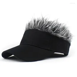 Ball Caps 2024 Men Women Baseball Cap With Spiked Hairs Wig Hat Wigs Casual Unisex Sunshade Adjustable Sun Visor