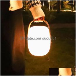 Portable Lanterns Usb Charging Outdoor Led Emitting Wireless Light Picnic Party Sound Cam Lighting Drop Delivery Dhpv9