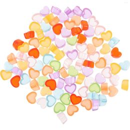 Vases 100 Pcs Hearts Beads Multi-function Charm Accessories Decor Cellphone Charms Lovely Filler Candy Color DIY Flatback