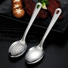 Spoons 1Pc Silver Strainer Spoon 201/304 Stainless Steel Large Soup Filter Noodle Scoop Skimmer Colander Kitchen Gadgets