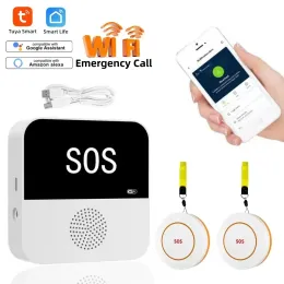 Button Tuya Smart WiFi Elderly Caregiver Pager SOS Call Button Emergency SOS Medical Alert System for Seniors Patients Elderly At Home