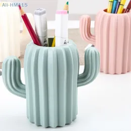 Vases Creative Pen Holder Student Stationery Desktop Cactus Desk Multifunction Storage Box Container Brush Pot Office Supplies