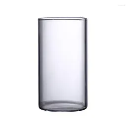 Vases Transparent Glass Hydroponic Vase Modern Small Cylinder Flower Centrepiece For Wedding Living Room Decorative Gift